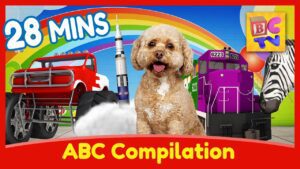 Learn English with Lizzy the Dog | ABC Learning Compilation for Children - Kingdom Kids Zone, Little Learners - Brain Candy TV