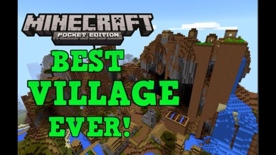 BEST VILLAGE SEED EVER!! – Minecraft Pocket Edition – EXTREME MOUTAIN VILLAGE!! - Gameplay, Kingdom Kids Zone, Minecraft - EYstreem