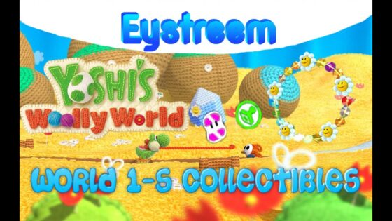 Yoshi's Woolly World: World 1 – S ALL COLLECTIBLES (100% Walkthrough) - Gameplay, Kingdom Kids Zone, Minecraft - EYstreem