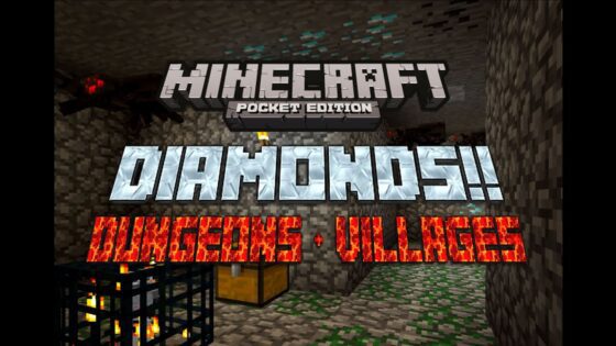 DIAMONDS, DUNGEONS & Villages! Minecraft PE Seed - Gameplay, Kingdom Kids Zone, Minecraft - EYstreem