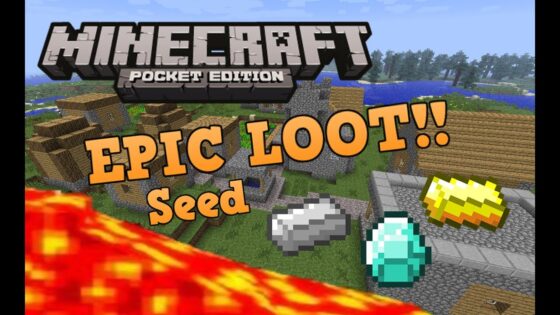 EPIC LOOT VILLAGE SEED!! Minecraft Pocket Edition 0.14.0 + LAVA FALL! - Gameplay, Kingdom Kids Zone, Minecraft - EYstreem