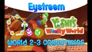 Yoshi's Woolly World: World 2 – 3 ALL COLLECTIBLES (100% Walkthrough) - Gameplay, Kingdom Kids Zone, Minecraft - EYstreem