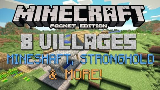 BEST MINECRAFT PE SEED EVER! 8 Villages, Mineshaft, Stronghold + More - Gameplay, Kingdom Kids Zone, Minecraft - EYstreem