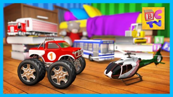 Learning Vehicles Names and Sounds for Kids Part 2 | Trucks, Helicopter and More - Kingdom Kids Zone, Little Learners - Brain Candy TV