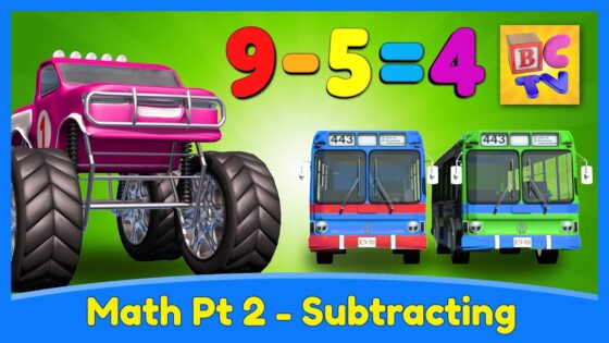 Learn Math for Kids | Subtracting with Monster Trucks by Brain Candy TV - Kingdom Kids Zone, Little Learners - Brain Candy TV