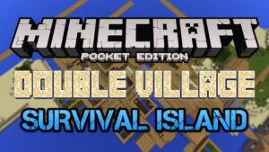 DOUBLE VILLAGE SURVIVAL ISLAND!! Minecraft PE Seed (Pocket Edition) - Gameplay, Kingdom Kids Zone, Minecraft - EYstreem