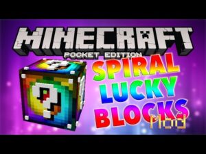 SPIRAL LUCKY BLOCK MOD!! Minecraft Pocket Edition - Gameplay, Kingdom Kids Zone, Minecraft - EYstreem