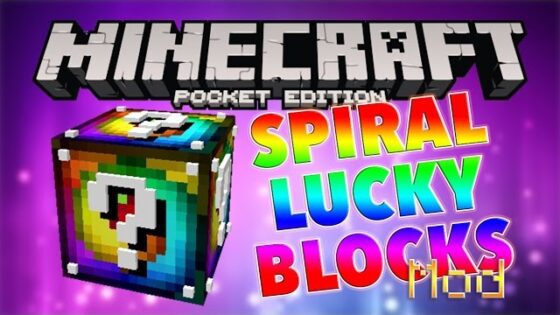 SPIRAL LUCKY BLOCK MOD!! Minecraft Pocket Edition - Gameplay, Kingdom Kids Zone, Minecraft - EYstreem