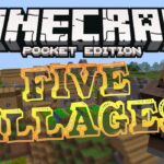 FIVE JOINT VILLAGES AT SPAWN SEED!! Minecraft PE (Pocket Edition) - Gameplay, Kingdom Kids Zone, Minecraft - EYstreem
