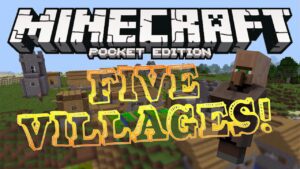 FIVE JOINT VILLAGES AT SPAWN SEED!! Minecraft PE (Pocket Edition) - Gameplay, Kingdom Kids Zone, Minecraft - EYstreem