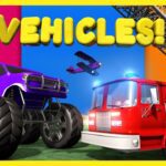 Fire Truck, Dump Truck, Monster Truck & More | Vehicles for Kids Collection Vol 1 - Kingdom Kids Zone, Little Learners - Brain Candy TV