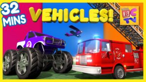 Fire Truck, Dump Truck, Monster Truck & More | Vehicles for Kids Collection Vol 1 - Kingdom Kids Zone, Little Learners - Brain Candy TV