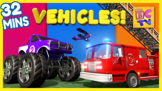 Fire Truck, Dump Truck, Monster Truck & More | Vehicles for Kids Collection Vol 1 - Kingdom Kids Zone, Little Learners - Brain Candy TV
