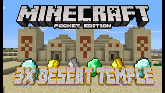 3X DESERT TEMPLES & EPIC LOOT!! Minecraft PE Seed - Gameplay, Kingdom Kids Zone, Minecraft - EYstreem