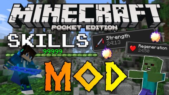 SKILLS MOD!! Become a PVP MASTER!! Minecraft Pocket Edition - Gameplay, Kingdom Kids Zone, Minecraft - EYstreem