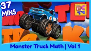 Learn Math and Counting Monster Trucks for Kids | Compilation Vol 1 - Kingdom Kids Zone, Little Learners - Brain Candy TV