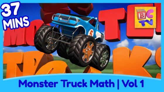 Learn Math and Counting Monster Trucks for Kids | Compilation Vol 1 - Kingdom Kids Zone, Little Learners - Brain Candy TV
