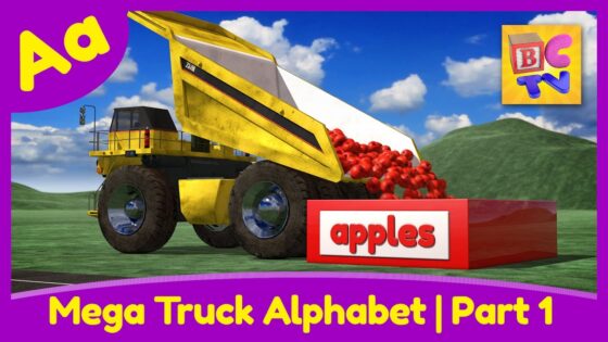 Mega Truck Alphabet Part 1 | Learn ABCs with Monster Trucks & Dump Trucks for Kids - Kingdom Kids Zone, Little Learners - Brain Candy TV