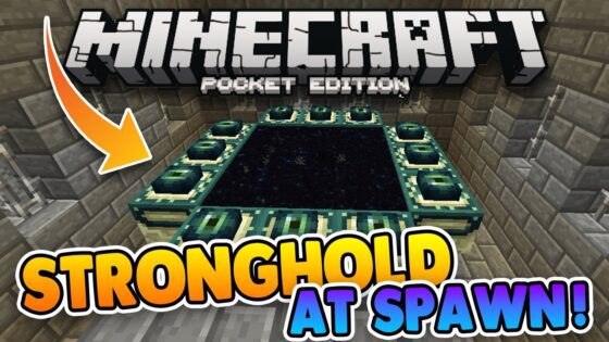 STRONGHOLD AT SPAWN! Minecraft PE Seed! 2 Spawners & Villages!! (Pocket Edition) - Gameplay, Kingdom Kids Zone, Minecraft - EYstreem