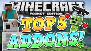 TOP 5 BEST ADDONS for Minecraft Pocket Edition (iOS & Android) - Gameplay, Kingdom Kids Zone, Minecraft - EYstreem