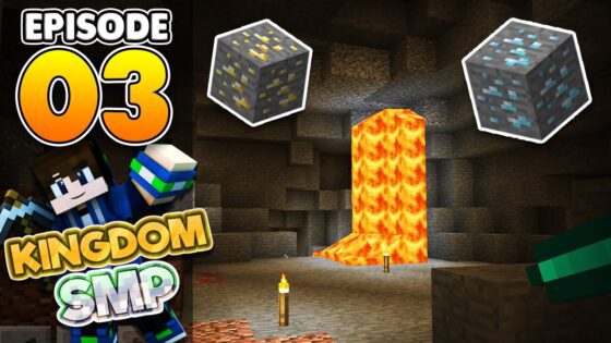 CAVE MINING! KingdomSMP Ep.3 | Minecraft PE Realms Survival Let's Play (Pocket Edition) - Gameplay, Kingdom Kids Zone, Minecraft - EYstreem