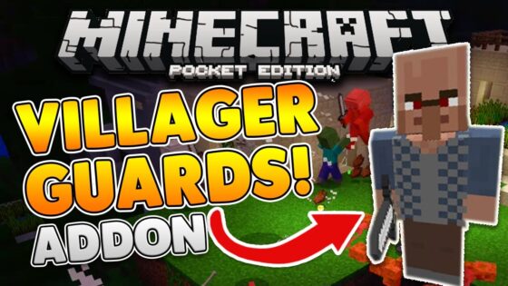 VILLAGER GUARDS in MCPE! Minecraft PE Addon (Pocket Edition) - Gameplay, Kingdom Kids Zone, Minecraft - EYstreem