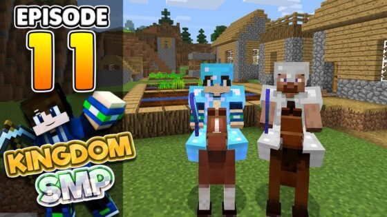 NEW HORSE + WE FOUND A VILLAGE! Ep.11 Minecraft PE Realms Survival Let's Play! (KingdomSMP) - Gameplay, Kingdom Kids Zone, Minecraft - EYstreem