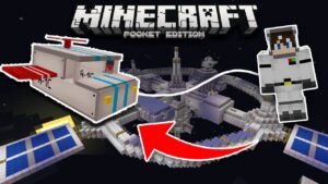 FLY TO SPACE in MCPE!! Minecraft Pocket Edition (Spaceship Addon) - Gameplay, Kingdom Kids Zone, Minecraft - EYstreem