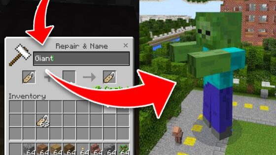 How to Spawn SECRET GIANT MOBS in Minecraft Pocket Edition! (Nametag Addon) - Gameplay, Kingdom Kids Zone, Minecraft - EYstreem