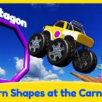 Learn Shapes with Monster Trucks and Carnival Game for Kids - Kingdom Kids Zone, Little Learners - Brain Candy TV