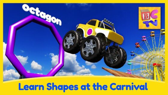 Learn Shapes with Monster Trucks and Carnival Game for Kids - Kingdom Kids Zone, Little Learners - Brain Candy TV
