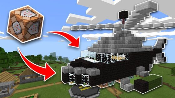 WORKING HELICOPTER Using COMMAND BLOCKS in Minecraft PE!! (Pocket Edition) - Gameplay, Kingdom Kids Zone, Minecraft - EYstreem
