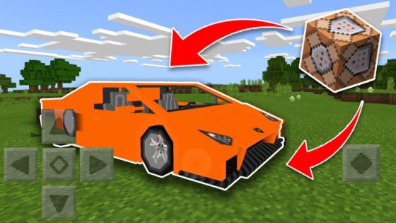 WORKING CAR Using COMMAND BLOCKS in Minecraft (Pocket Edition, Addon) - Gameplay, Kingdom Kids Zone, Minecraft - EYstreem