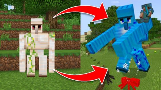 How to UPGRADE an IRON GOLEM in Minecraft (Pocket Edition, Xbox Addon) - Gameplay, Kingdom Kids Zone, Minecraft - EYstreem