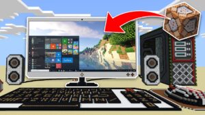 WORKING COMPUTER in MCPE Using COMMAND BLOCKS! Minecraft Pocket Edition - Gameplay, Kingdom Kids Zone, Minecraft - EYstreem