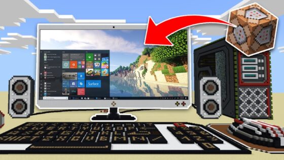 WORKING COMPUTER in MCPE Using COMMAND BLOCKS! Minecraft Pocket Edition - Gameplay, Kingdom Kids Zone, Minecraft - EYstreem