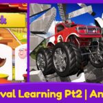 Farm Animals for Kids Pt 2 – Learn the Names and Sounds with Monster Trucks & a Carnival Game - Kingdom Kids Zone, Little Learners - Brain Candy TV