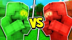 GREEN STEVE vs RED STEVE!! – Minecraft - Gameplay, Kingdom Kids Zone, Minecraft - EYstreem
