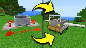 How to UPGRADE a MINECART in Minecraft Tutorial! (Pocket Edition, Xbox, PC) - Gameplay, Kingdom Kids Zone, Minecraft - EYstreem