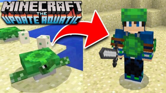 How to Craft SECRET TURTLE ARMOR in Minecraft UPDATE! 1.3 Aquatic Update (Pocket Edition, Xbox, PC) - Gameplay, Kingdom Kids Zone, Minecraft - EYstreem