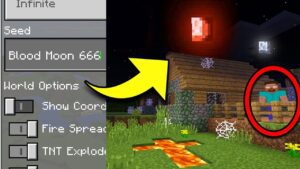CURSED BLOOD MOON SEED in Minecraft! How to Summon the SECRET RED MOON! - Gameplay, Kingdom Kids Zone, Minecraft - EYstreem
