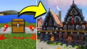 How to Put HOUSES in CHESTS in Minecraft! (NO MODS!) - Gameplay, Kingdom Kids Zone, Minecraft - EYstreem