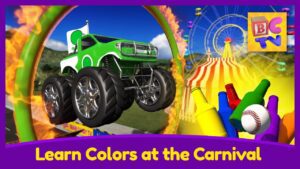 Learn Colors for Kids with Monster Trucks and a Fun Carnival Game - Kingdom Kids Zone, Little Learners - Brain Candy TV