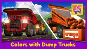 Learn Colors with Dump Trucks Part 1 | Educational Video for Kids by Brain Candy TV - Kingdom Kids Zone, Little Learners - Brain Candy TV