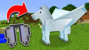 How to Get HORSE WINGS in Minecraft TUTORIAL! (Pocket Edition, Xbox, PC) - Gameplay, Kingdom Kids Zone, Minecraft - EYstreem