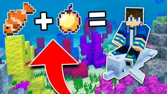 How to RIDE DOLPHINS in Minecraft TUTORIAL! (Pocket Edition, Xbox, PC) - Gameplay, Kingdom Kids Zone, Minecraft - EYstreem
