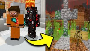 THE DEATH OF TEST STEVE! (SCARY Survival EP22) - Gameplay, Kingdom Kids Zone, Minecraft - EYstreem
