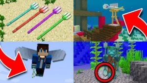 10 Things You Didn't Know About the TRIDENT in Minecraft! - Gameplay, Kingdom Kids Zone, Minecraft - EYstreem