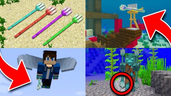 10 Things You Didn't Know About the TRIDENT in Minecraft! - Gameplay, Kingdom Kids Zone, Minecraft - EYstreem