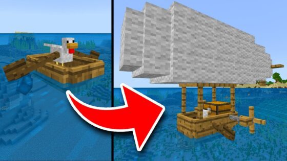 How to UPGRADE a BOAT in Minecraft TUTORIAL! (Pocket Edition, Xbox, PC) - Gameplay, Kingdom Kids Zone, Minecraft - EYstreem